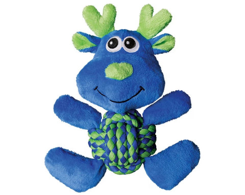 Kong Weave Knots Moose Cuddly Knotted Rope Bellies Interactive Dog Toy Medium