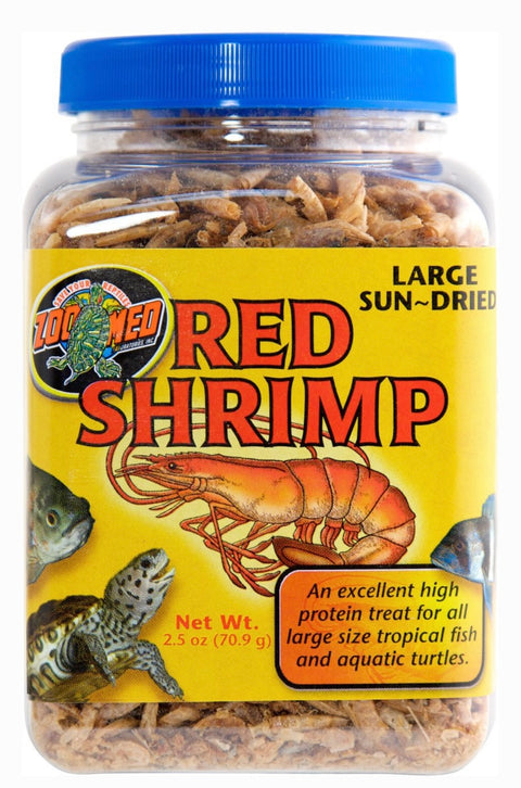 Zoo Med Large Sun-Dried Red Shrimp Turtle Treats, 2.5-oz jar