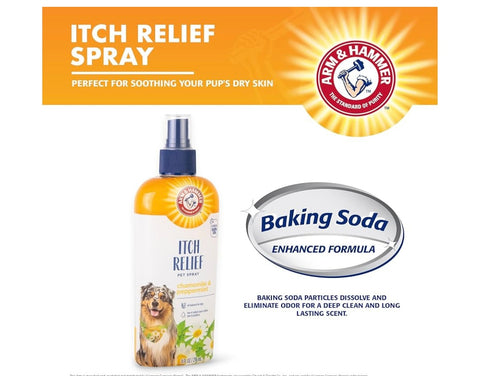 Arm & Hammer for Pets Itch Relief Spray for Dogs - Dog Itch Relief with Baking Soda Chamomile & Peppermint Scent - Professional Dog Skin Care Spray - Anti Itch Spray for Dog, Itchy Dog Skin Relief 8oz