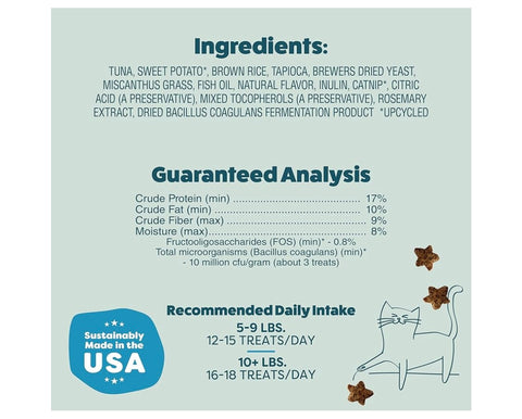 Shameless Pets Crunchy Cat Treats - Catnip Treats for Cats with Digestive Support, Kitten Treats with Real Ingredients, Natural & Healthy Flavored Feline Snacks - Fintastic Catnip, 1-Pk