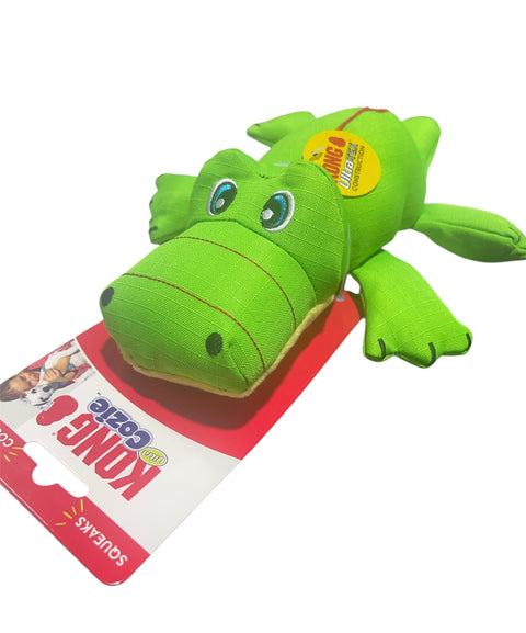 kong dog toy green alligator ultra tex construction 10 in