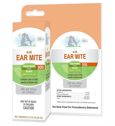 Four Paws Healthy Promise Aloe Ear Mite Treatment for Dogs Ear Mite Remedy 0.75 Fl. Ounces