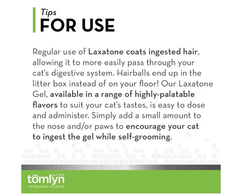 Tomlyn Laxatone Tuna-Flavored Hairball Remedy Gel for Cats and Kittens, 4.25oz