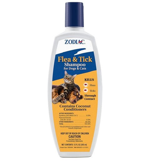 Zodiac Flea & Tick Shampoo for Dogs & Cats, 12-ounce