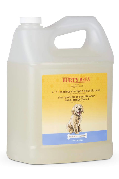 Burt's Bees for Pets Puppies Tearless 2-in-1 Dog Shampoo | Dog Shampoo for Puppies Soothes and Softens Dog Fur | Natural Dog Shampoo for All Dogs Puppy Shampoo Gallon Shampoo