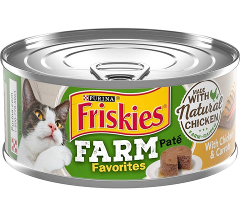 Friskies Farm Favorites Pate` with Natural Chicken & Carrots 5.5 oz