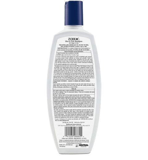 Zodiac Flea & Tick Shampoo for Dogs & Cats, 12-ounce