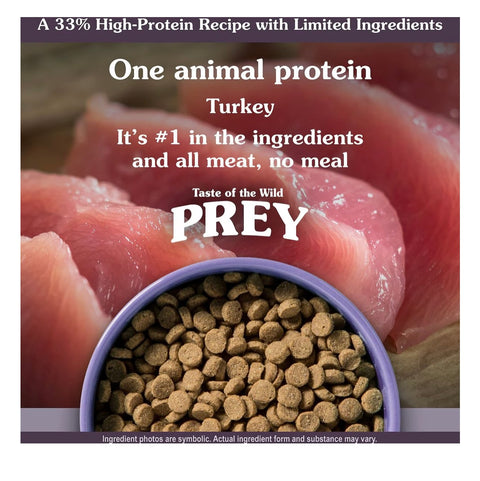 Taste of the Wild PREY Turkey Formula Limited Ingredient Recipe Dry Cat Food 15 lbs