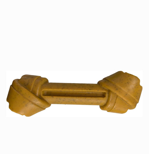 Spot Ethical Products Spot Bambone Eco Knot Bone Peanut Butter Dog Toy, 7.5-in