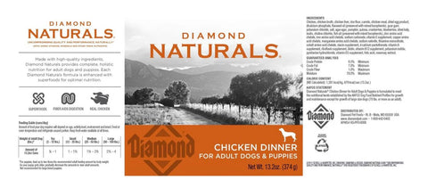 Diamond Naturals Chicken Dinner Adult & Puppy Canned Dog Food 13.2oz