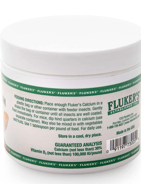 Fluker's Calcium Reptile Supplement with added Vitamin D3, 4 oz.