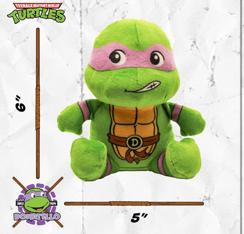 Teenage Mutant Ninja Turtle Official Merchandise | Squeaky Plush Dog Toy | Donatello | Great for Interactive