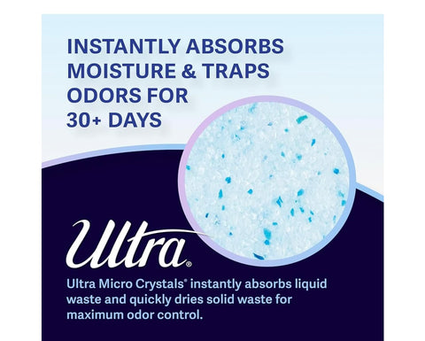 Ultra Micro Crystals Cat Litter - 99.9% Dust Free, Soft on Paws, Fragrance Free - 4Lbs.
