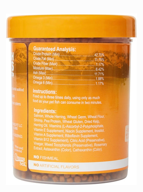 Omega One Medium Sinking Goldfish Pellets Fish Food, 4.2-oz jar