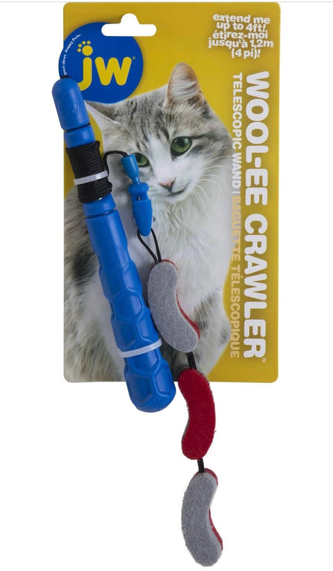 JW Pet Cat Telescopic Wool-ee Crawler Wand