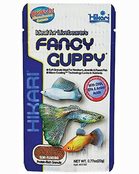 Hikari Fancy Guppy Livebearers Fish Food, 0.77-oz pouch
