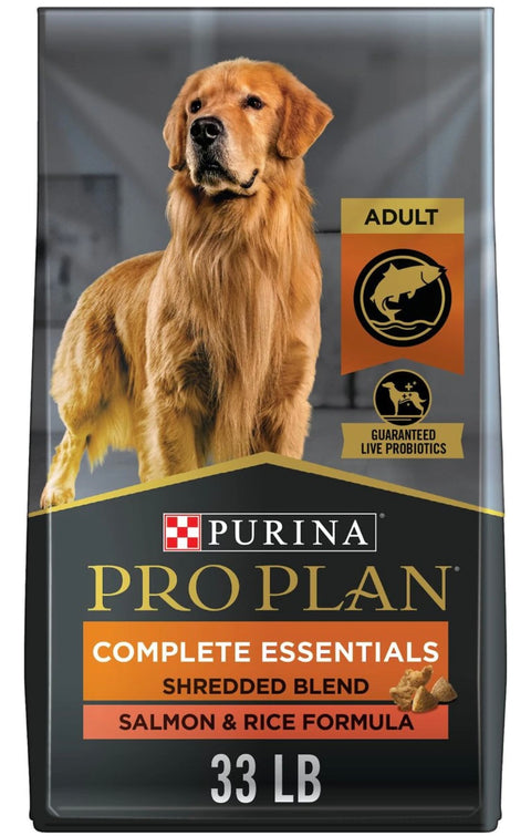 Purina Pro Plan Adult Shredded Blend Salmon & Rice Formula Dry Dog Food 33 lbs