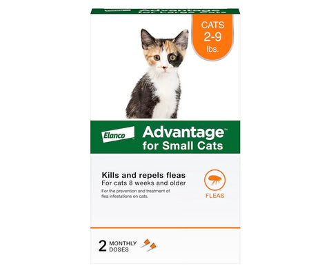 Advantage Topical Cat Flea Treatment and Prevention for Small Cats 2-9 lbs. | Apply Flea Drops Monthly | 2 Treatments