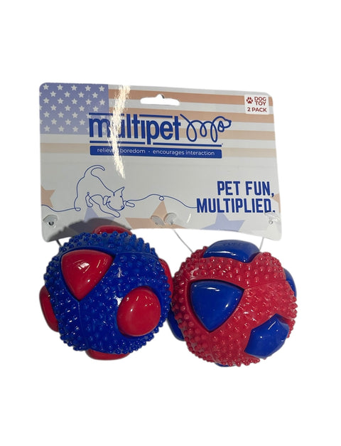 multipet 2 pack squeaks and bounce