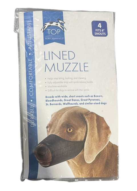 top performance lined  muzzle fits 8” snout