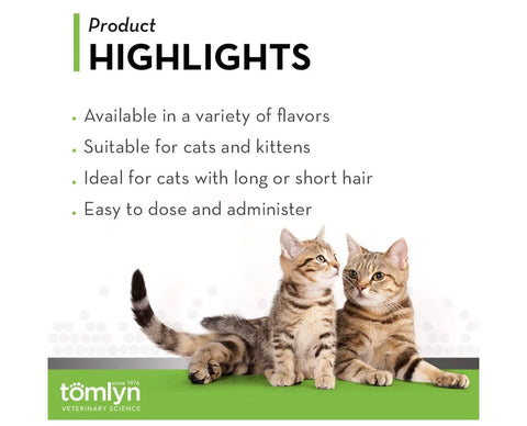 Tomlyn Laxatone Tuna-Flavored Hairball Remedy Gel for Cats and Kittens, 4.25oz