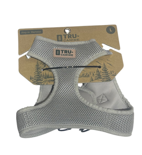 tru canine dog harness gray