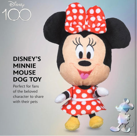 Minnie Mouse Plush Squeaky Dog Toy 6in | Disney Dog Toys | Plush Squeaker Toy for Dogs Inspired by Minnie Mouse, Disney Mickey and Friends