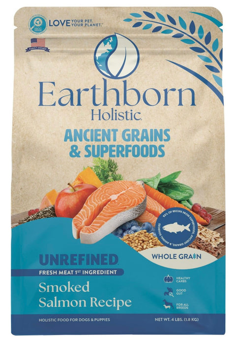 Earthborn Holistic Unrefined Smoked Salmon with Ancient Grains & Superfoods Dry Dog Food 4 lbs