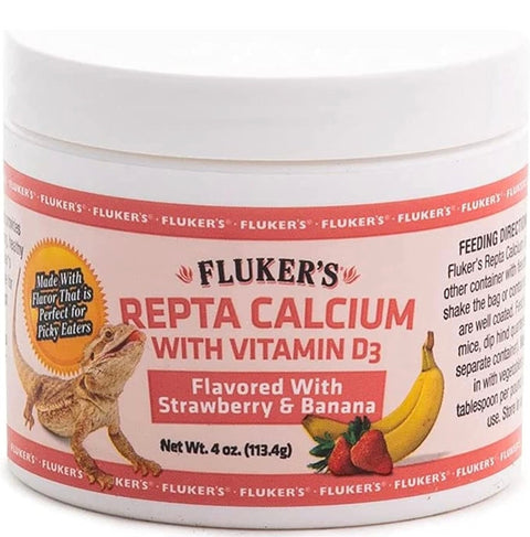 fluker's Repta Strawberry-Banana Flavored Calcium with Vitamin D3 (4oz)