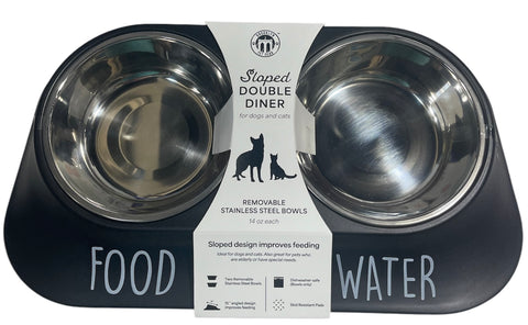 brooklyn pet gear double diner 14 oz each bowl