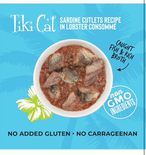 Tiki Cat Grill Wet Cat Food, Sardine Cutlets, 6 oz.