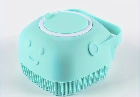 1pc Pet Washing System with Built-in Storage - Dog and Cat Shower Bath Brush with Massage Bristles, Non-Toxic and Easy-to-Clean Design, Ergonomic Handle and Detachable Top, Suitable for Wet Washing/Bathing - Ideal for Small to Medium-Sized Pets