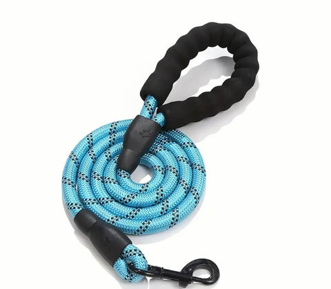 Reflective Dog Leash With Comfortable Padded Handle - Double Heavy Duty Traction Rope For Strong Dogs - Enhance Safety And Control On Walks