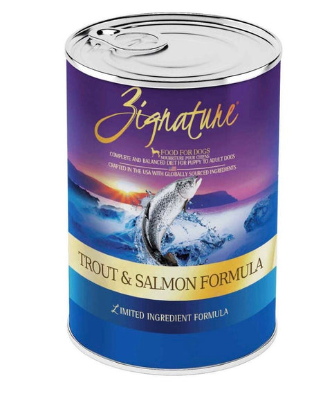 Zignature Trout and Salmon Formula Dog Food, 13 Ounces