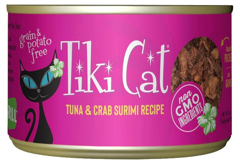 Tiki Cat Grill Wet Cat Food, Tuna & Crab Surimi, 6 oz.