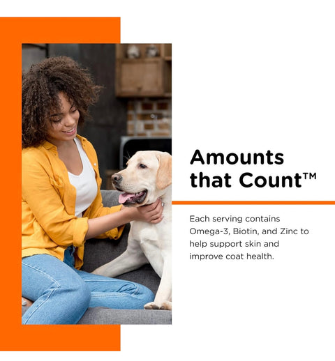 Nutri-Vet Skin & Coat Biscuits for Dogs - Tasty Dog Treat & Dog Skin and Coat Supplement - Small Sized Biscuit - Omega-3 and Biotin Dog Treat - 16 oz