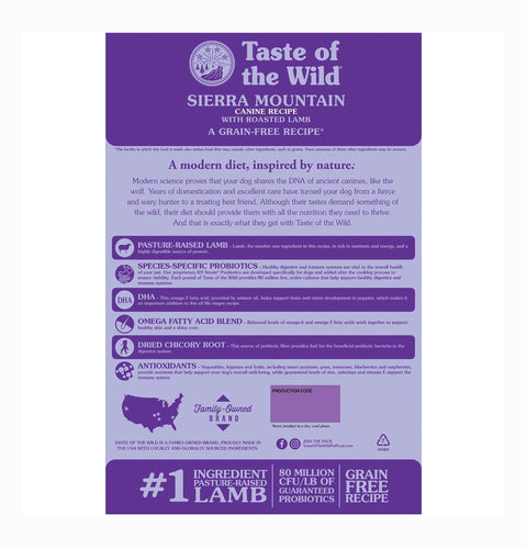 Taste of the Wild Sierra Mountain Grain-Free Dry Dog Food, 28-lb ba