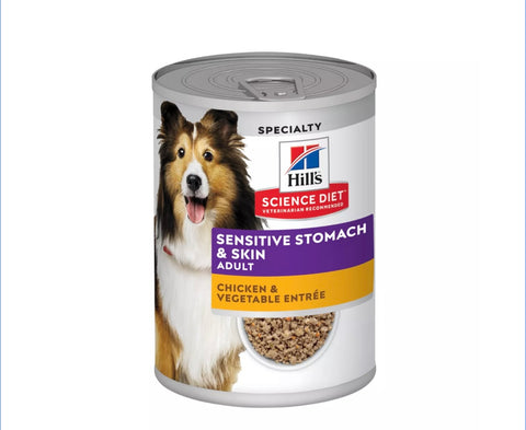 Hill's® Science Diet® Sensitive Stomach & Skin Adult Wet Dog Food - Grain Free, 12.8 oz chicken and vegetables