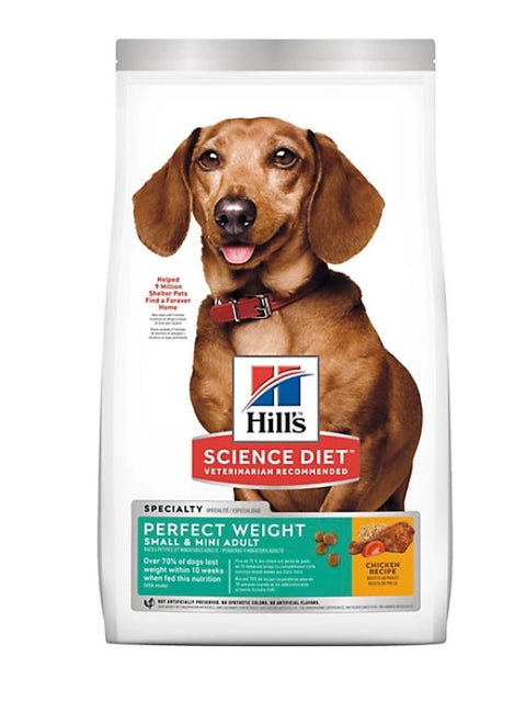 Hill's Science Diet Small and Mini Breed Adult Perfect Weight Chicken Recipe Dry Dog Food4 lbs