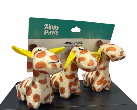 zippy paws pack of 3 giraffe