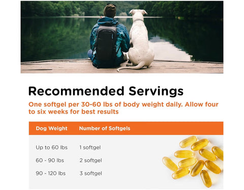 Nutri-Vet Fish Oil Supplement for Dogs, Omega 3, Fish Oil for Dogs, Pet Supplies, Pet Vitamins and Supplements, EPA DHA Formula, Puppy Vitamins, Shed Control, New Puppy Essentials, 100 Count