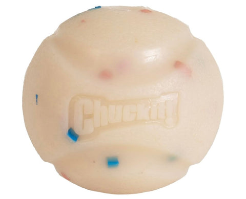 Chuckit! Birthday Fetch Ball, Medium (2.5 Inch Diameter), for Dogs 20-60 lbs,