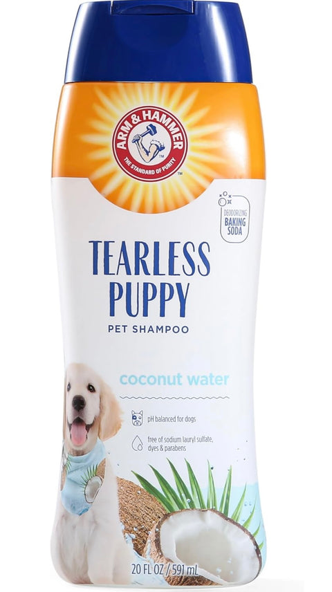 Arm & Hammer for Pets Tearless Puppy Shampoo | Gentle & Effective Tearless Shampoo for Puppies & All Dogs | Coconut Water Scent Your Dog Will Love, 20 Ounces