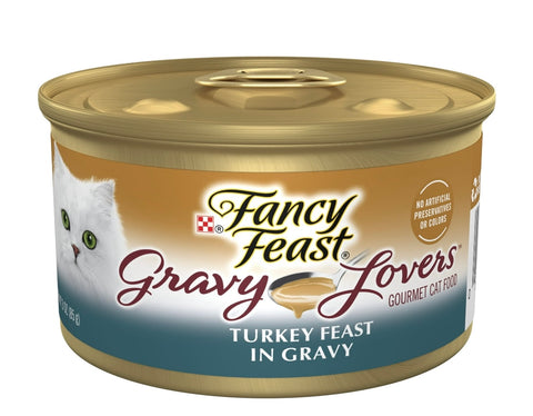 Fancy Feast Gravy Lovers Turkey Wet Cat Food, 3 oz Can