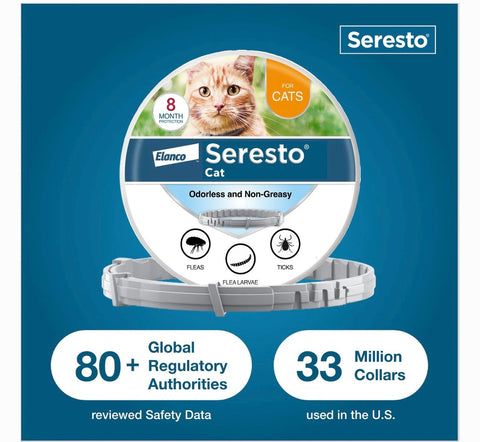 Seresto Flea & Tick Collar for Cats, 1 Collar (8-mos. supply)