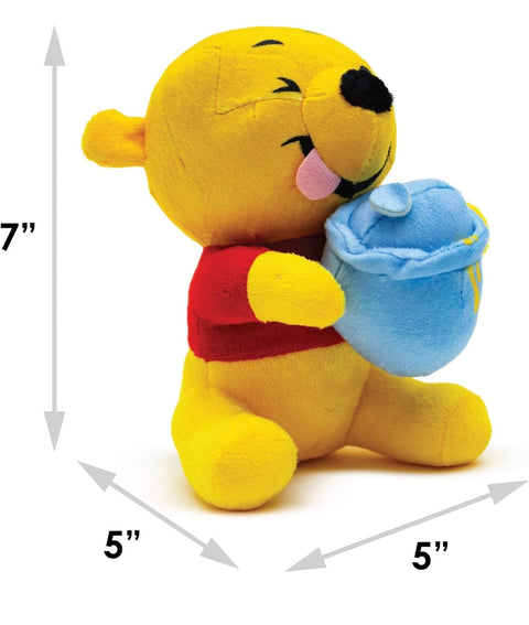 Buckle-Down Disney Dog Toy, Winnie The Pooh Winking Hunny Pot Sitting Pose Pet Toy, Plush