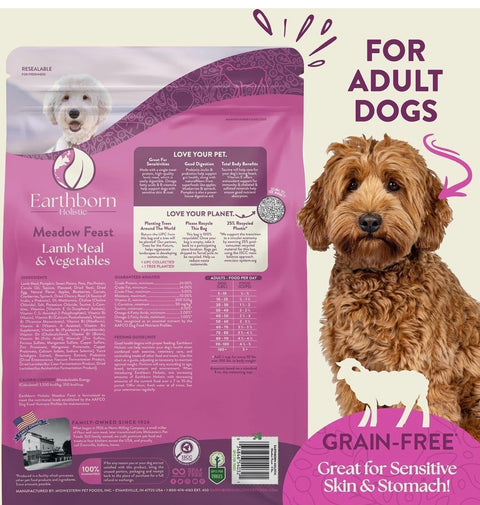 Earthborn Holistic Meadow Feast Grain-Free Natural Dry Dog Food, 4 lb