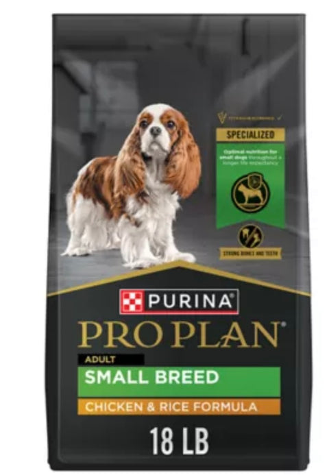 pro plan chicken and rice small breed 18lbs