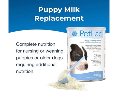 Pet-Ag PetLac Powder for Puppies - 10.5 oz - Puppy Milk Replacement Powder for Puppies Newborn to Six Weeks Old - Easy to Digest