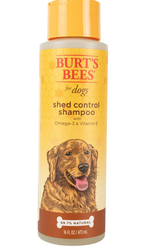 Burt's Bees for Pets Naturally Derived Shed Control Shampoo with Omega 3 and Vitamin E - Shedding Dog Shampoo Cruelty Free - Formulated without Sulfates and Parabens, pH Balanced, 16 Fl Oz